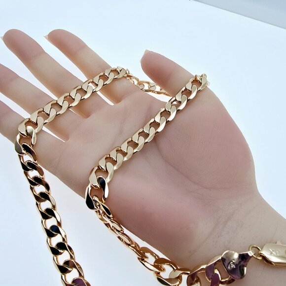 Rose Gold Cuban Link Chain Necklace for Men & Women, 23.6 Inch Length, XPNL0076 - Picture 12 of 12